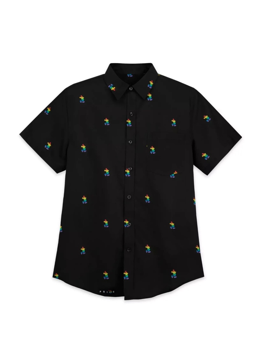 Mickey Mouse Pride Collection Woven Button Down Shirt Sz XL